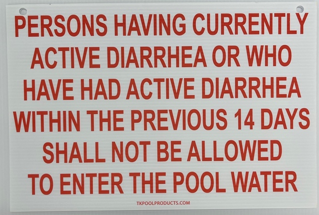 Pool Products TKDS RED/ WHITE SIGN